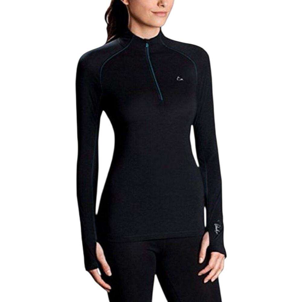 Paradox Performance Merino Blend Women Large Zip up base layer Top Thumb Running